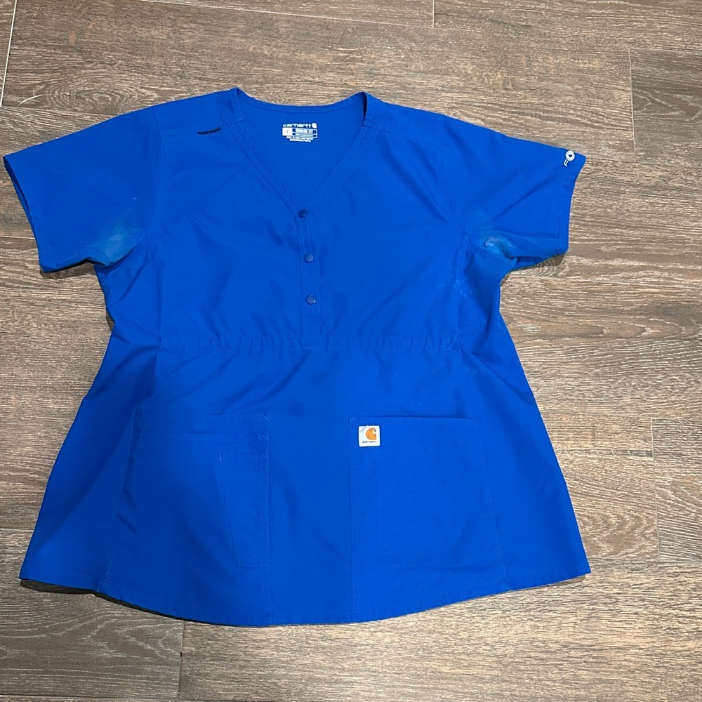 Carhartt Royal Blue V-Neck Scrub Top maternity